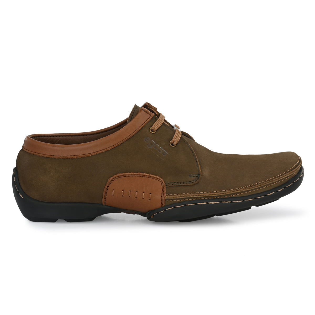 Isakov Leather Casual Stitched Derby Shoes