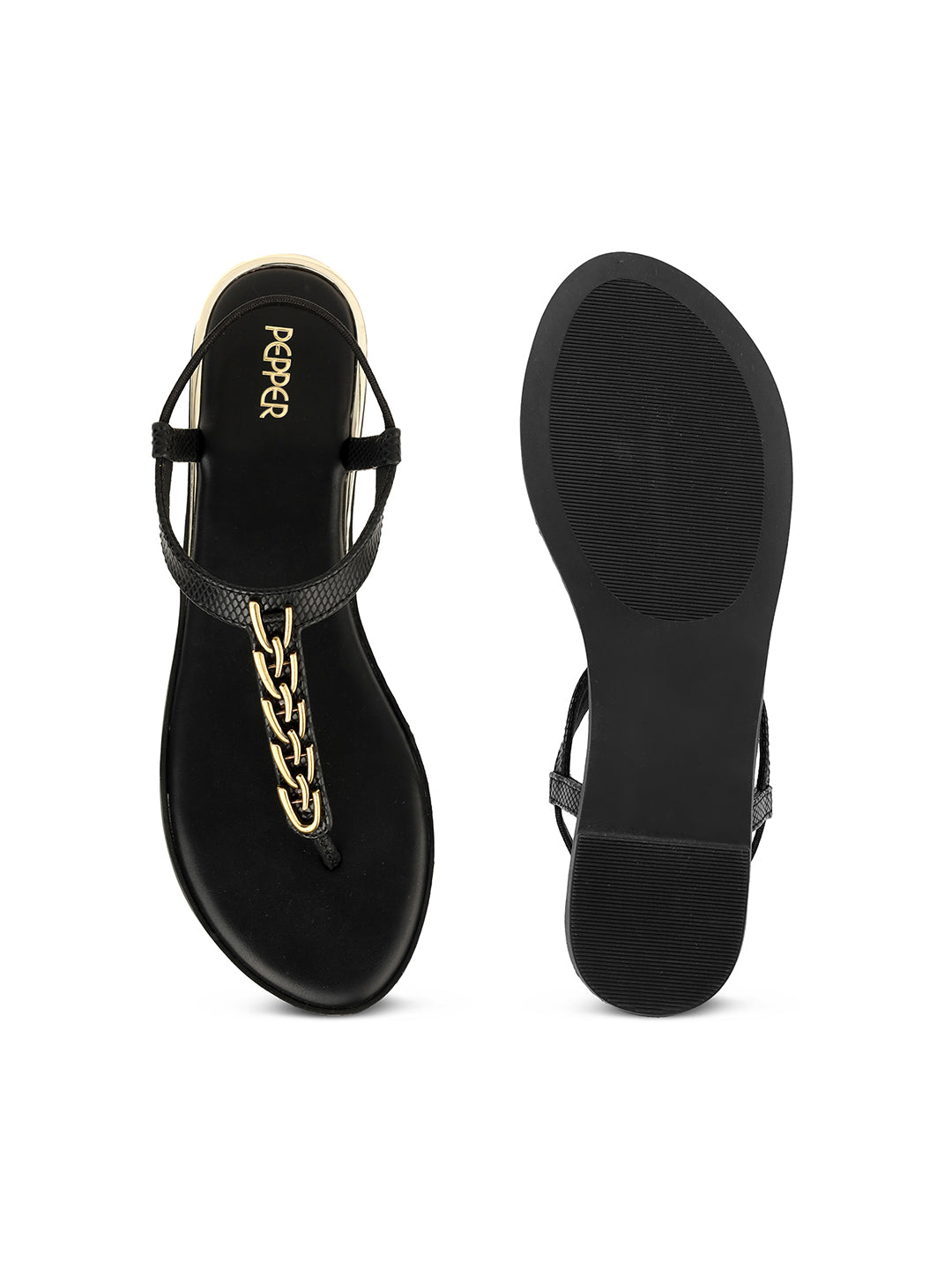 Diana Metallic Back Elastic Flat Sandals - The Heels India