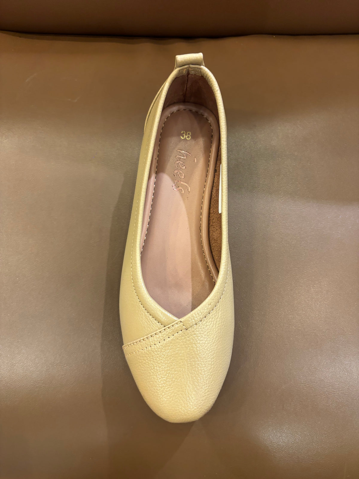 Kyra Leather Stitch Classic Flat Ballerinas