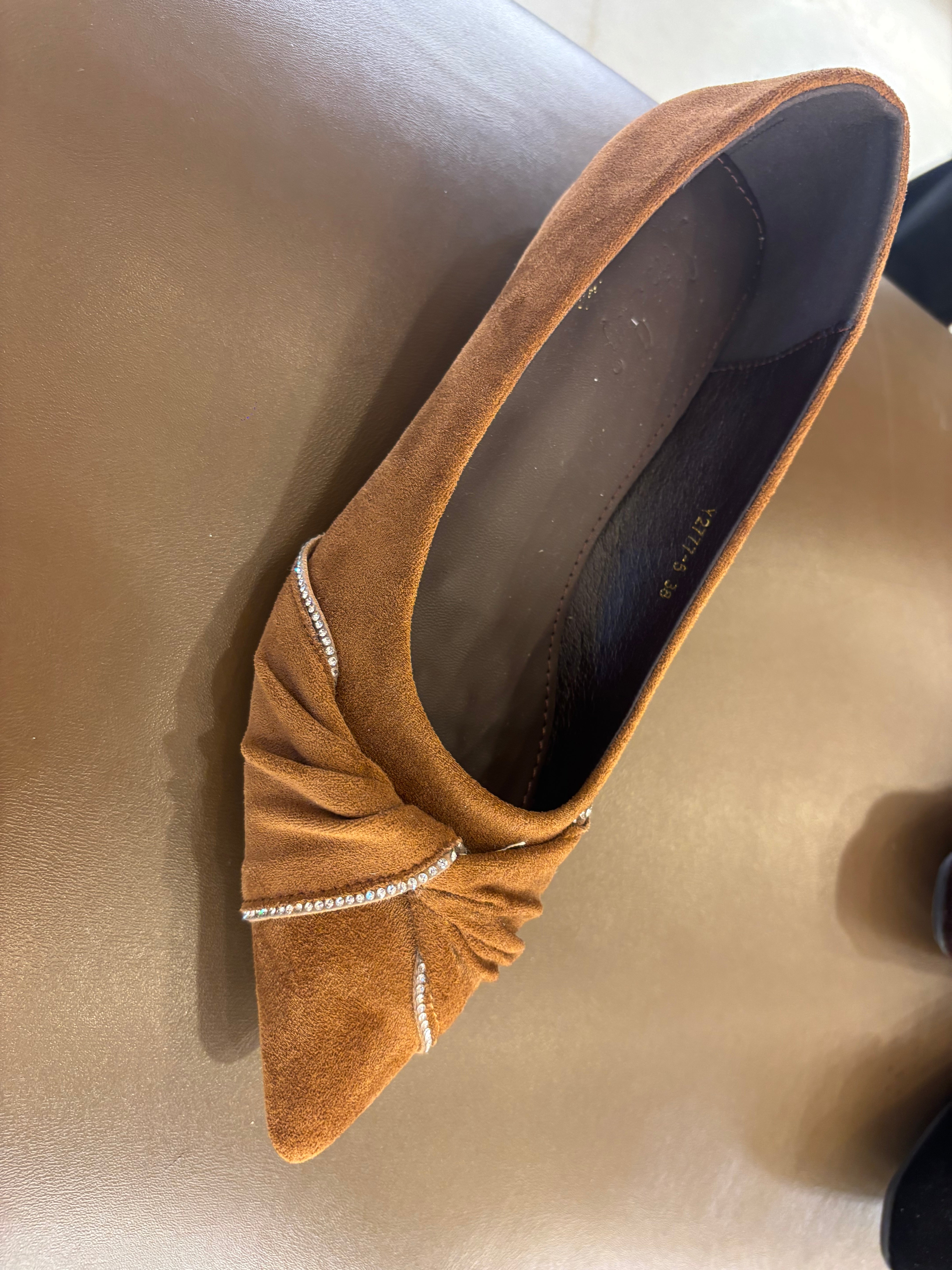 Sloane Wedge Suede Swirl Ballerinas