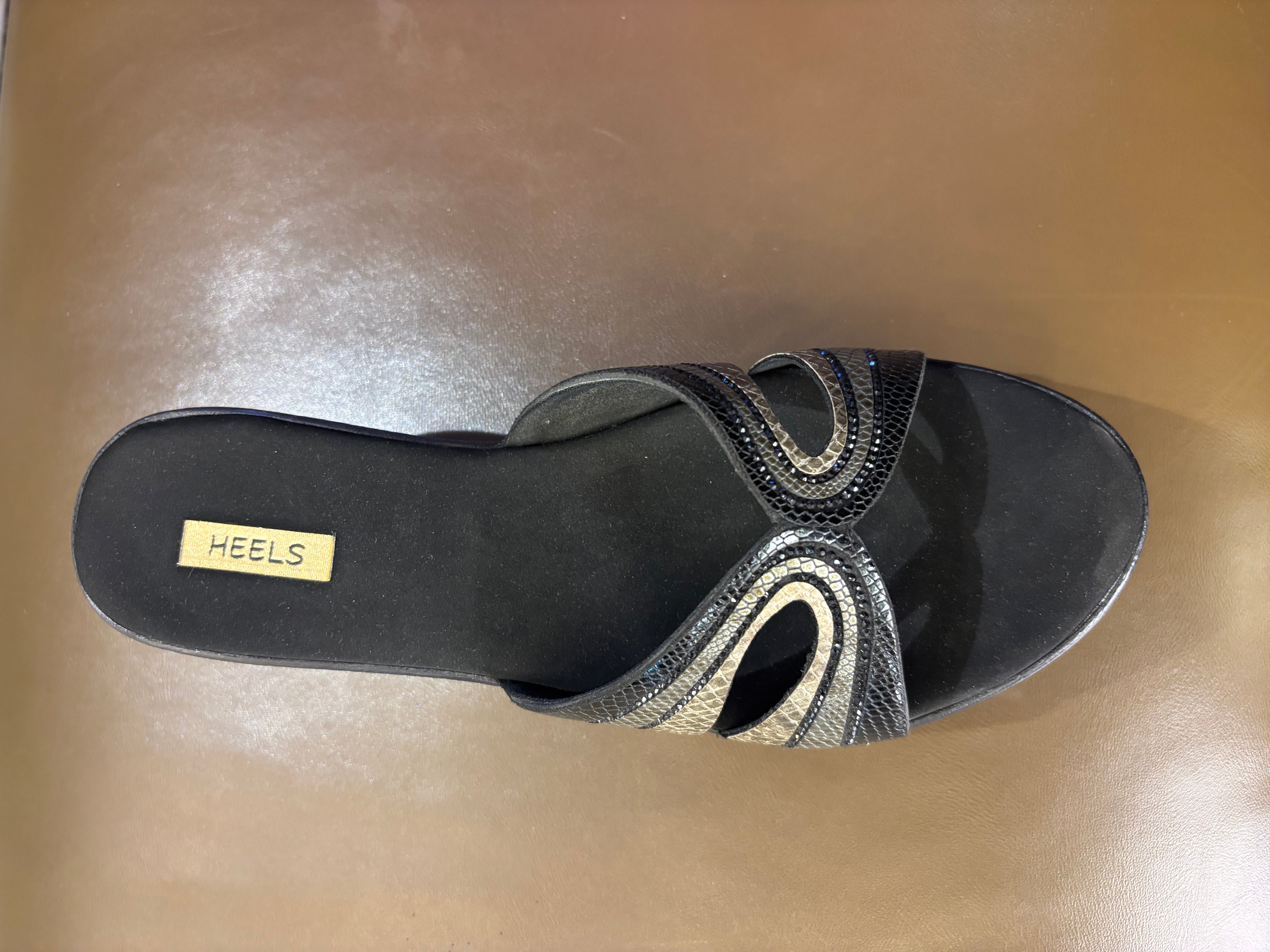 Reina Bling Peep Toe Wedge Heels