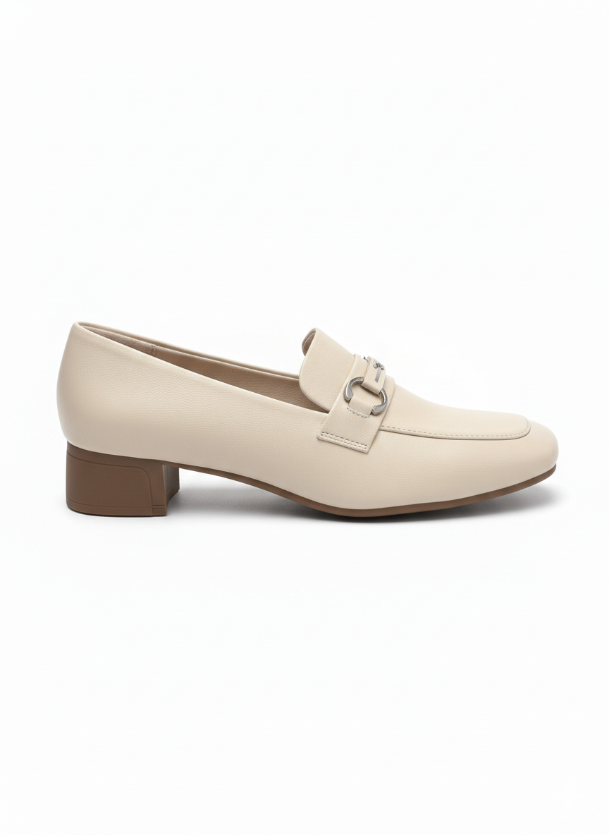 Sofiya Premium Leather Heel Formal Loafers - The Heels India