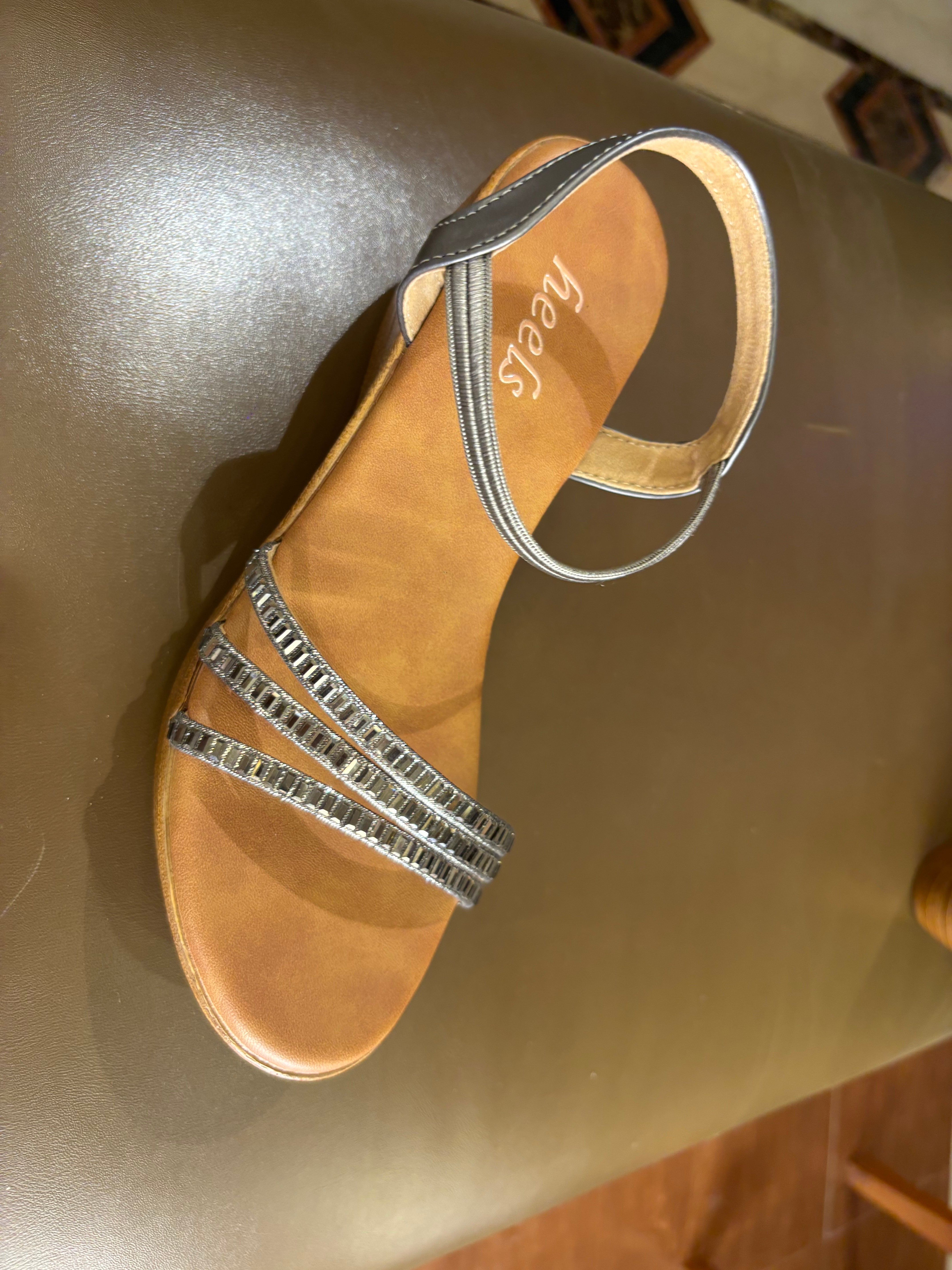 Fiza Bling Peep Toe Wedge Sandals