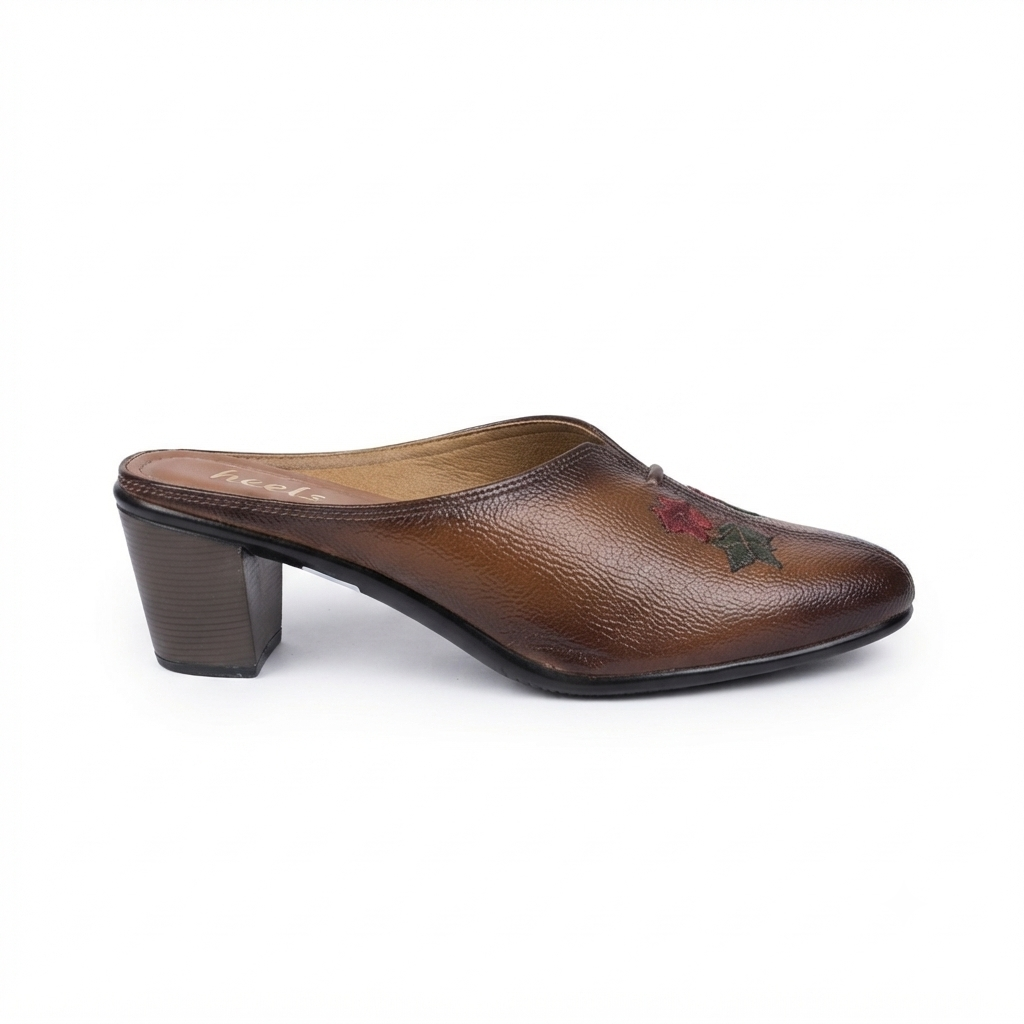 Autumn 2.0 Leather Back Open Block Heel Mules