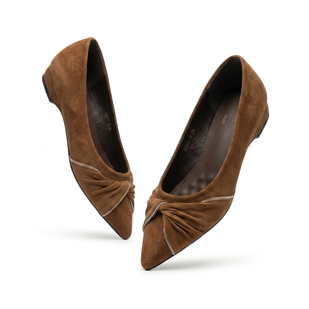 Sloane Wedge Suede Swirl Ballerinas