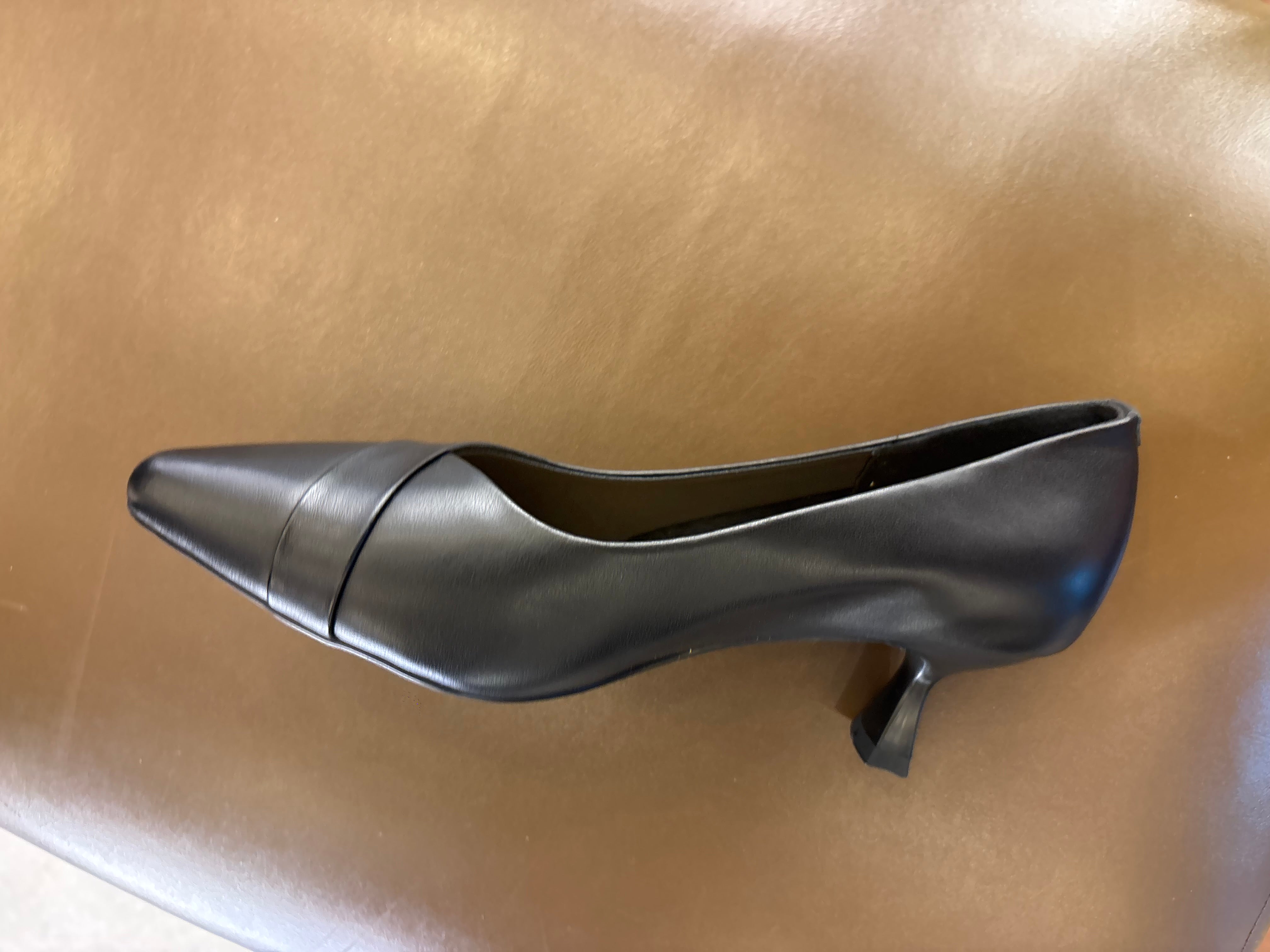 Alba Premium Leather Kitten Heel Stilettos