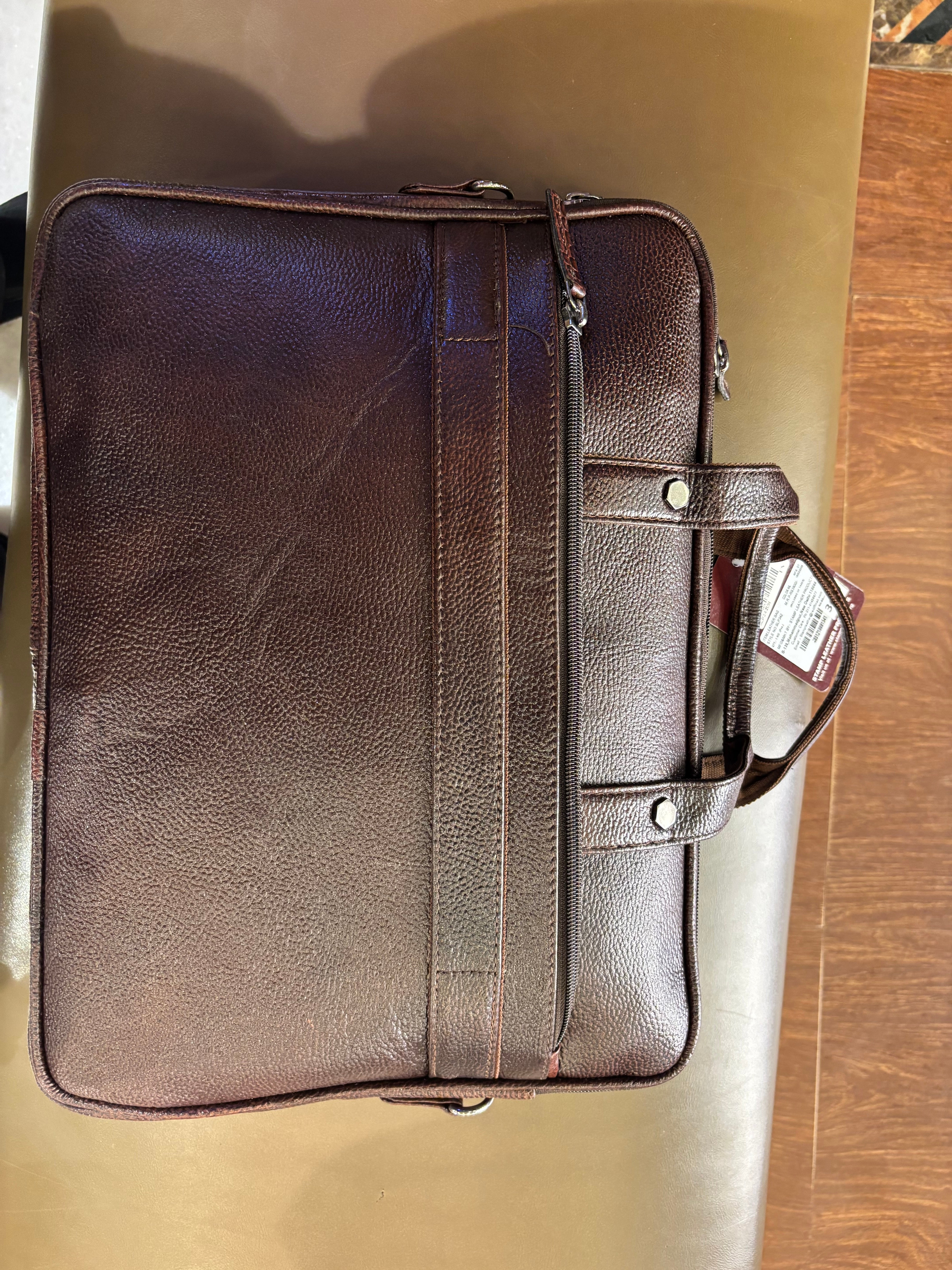 Brown Leather Laptop Bags SLP342