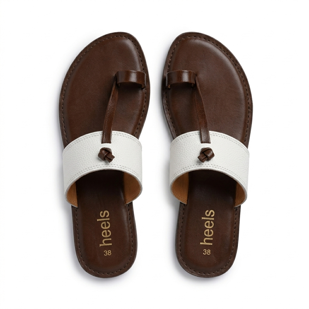 Blake Leather Thumb Kohlapuri Slippers - The Heels India