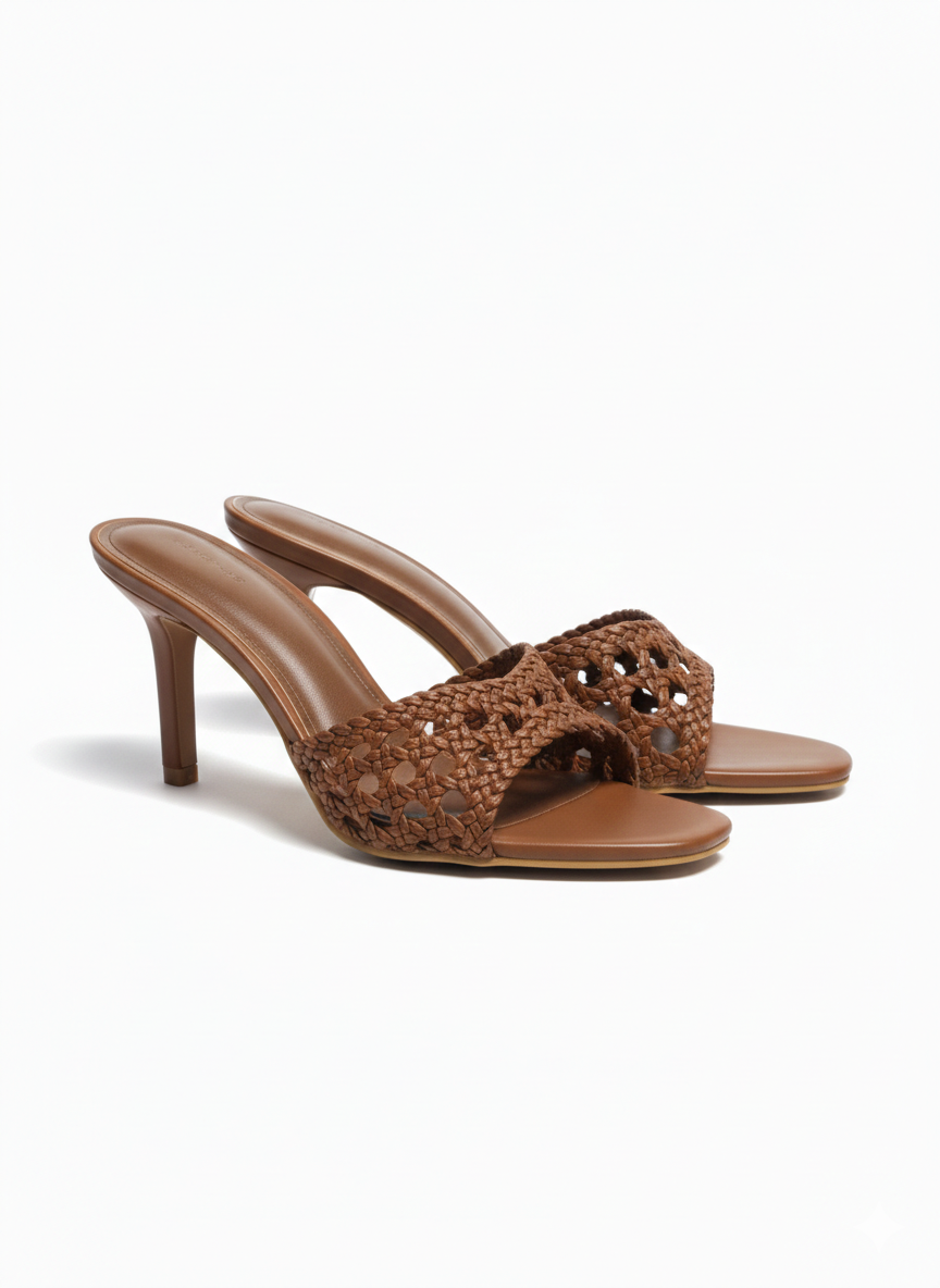 Kim Mesh Slip On Kitten Heels - The Heels India