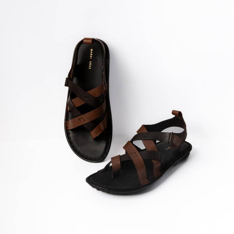 Jose Leather Criss Cross Sandals