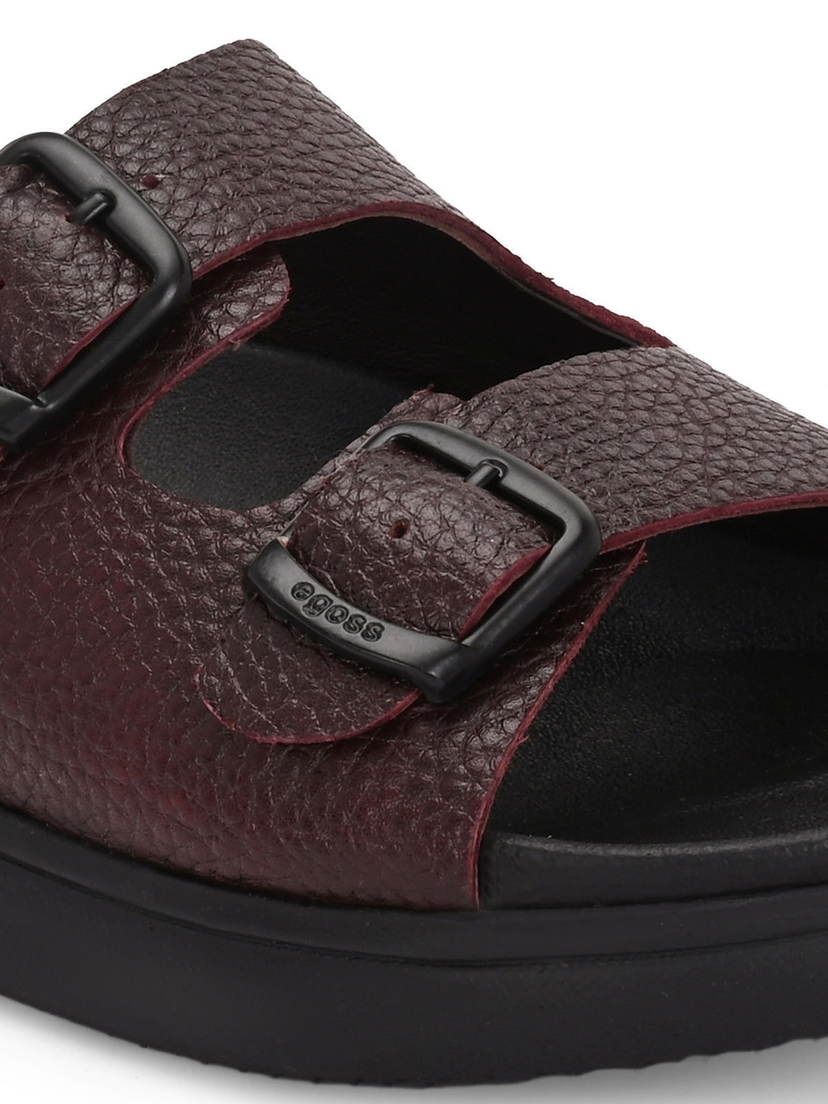 Kai Double Strap Leather Sliders