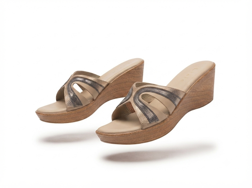 Reina Bling Peep Toe Wedge Heels