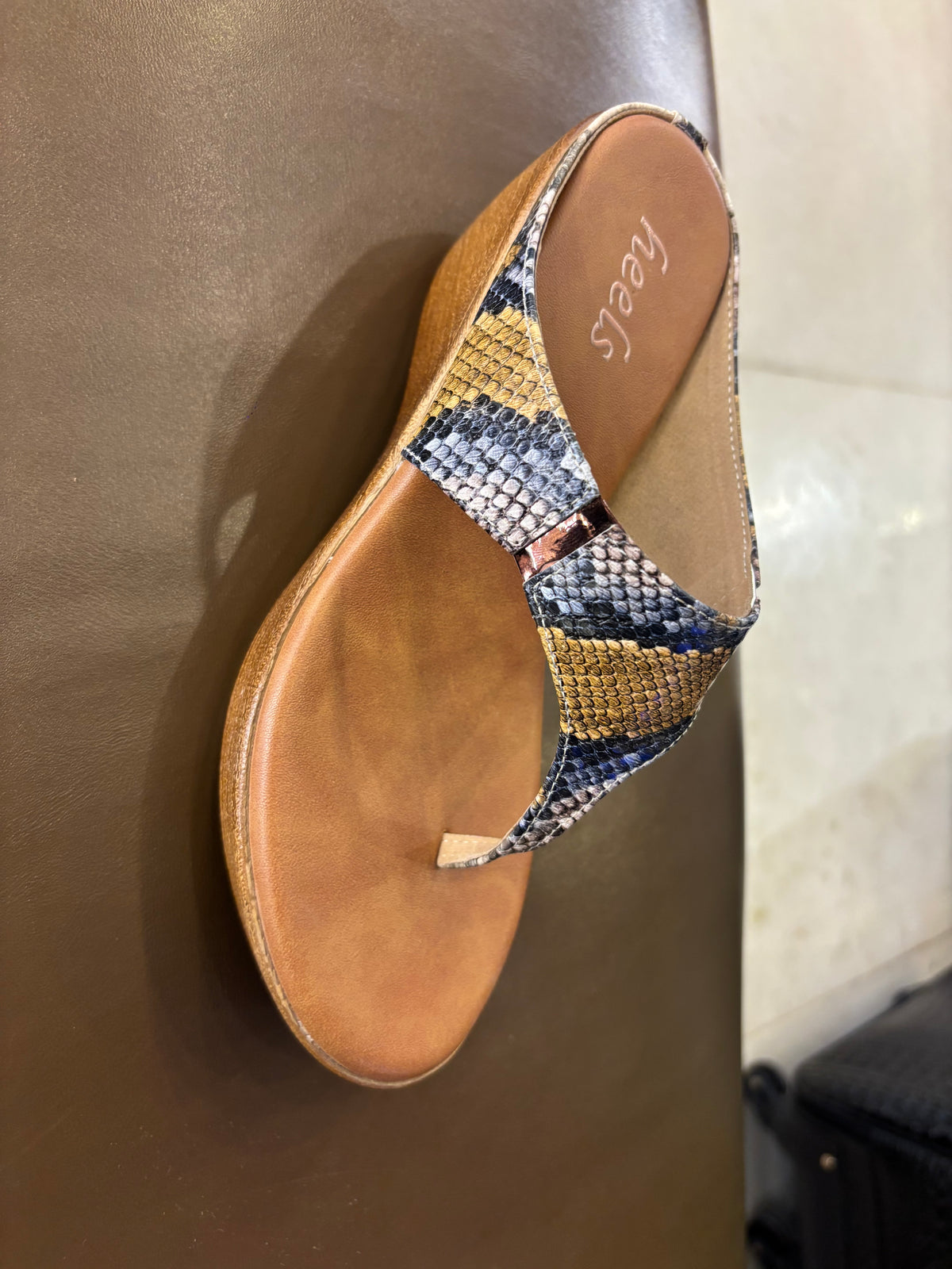 Margaret Comfort Slip On Wedge Platform Heel Slippers