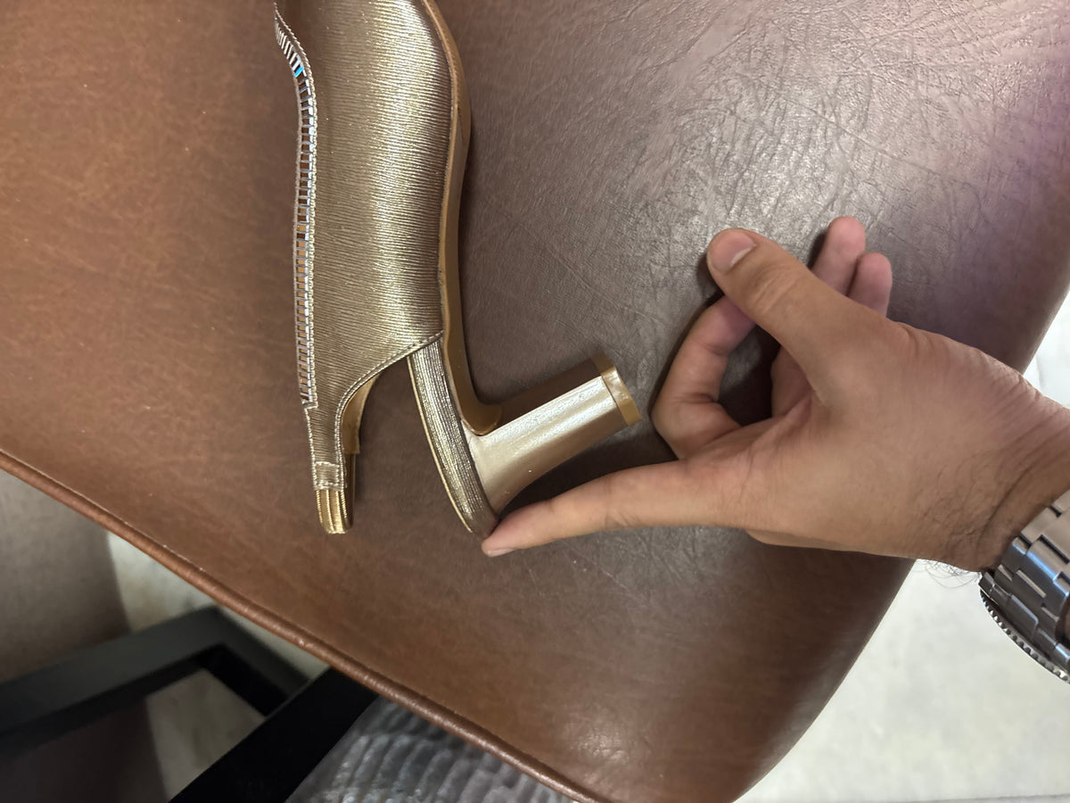 Anais Fancy Bling Peep Toe Block Heel Sandals