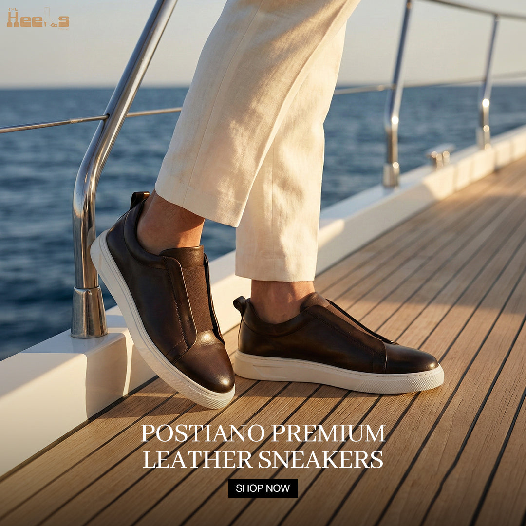 Postiano Premium Leather Sneakers - The Heels India