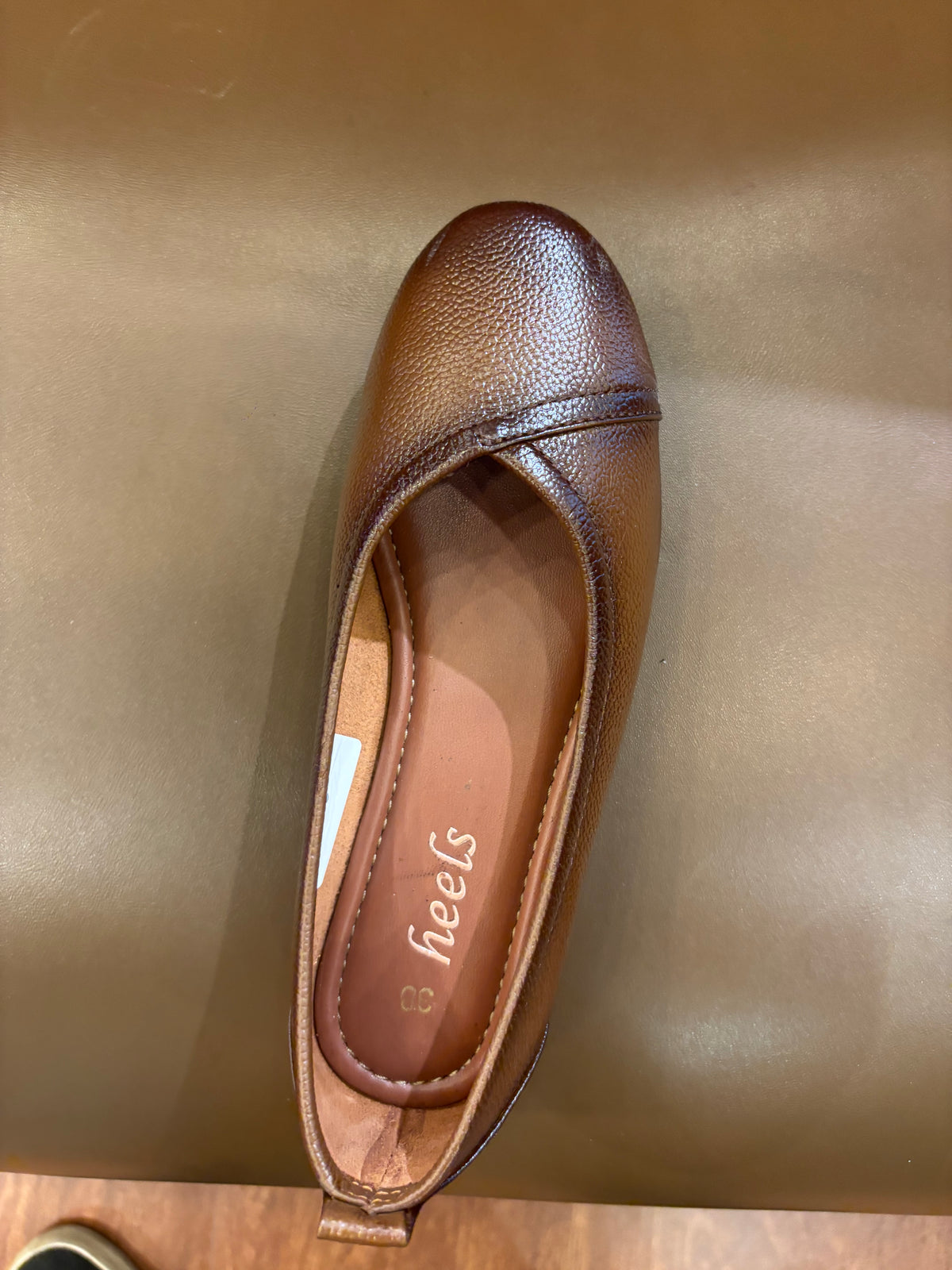 Kyra Leather Stitch Classic Flat Ballerinas