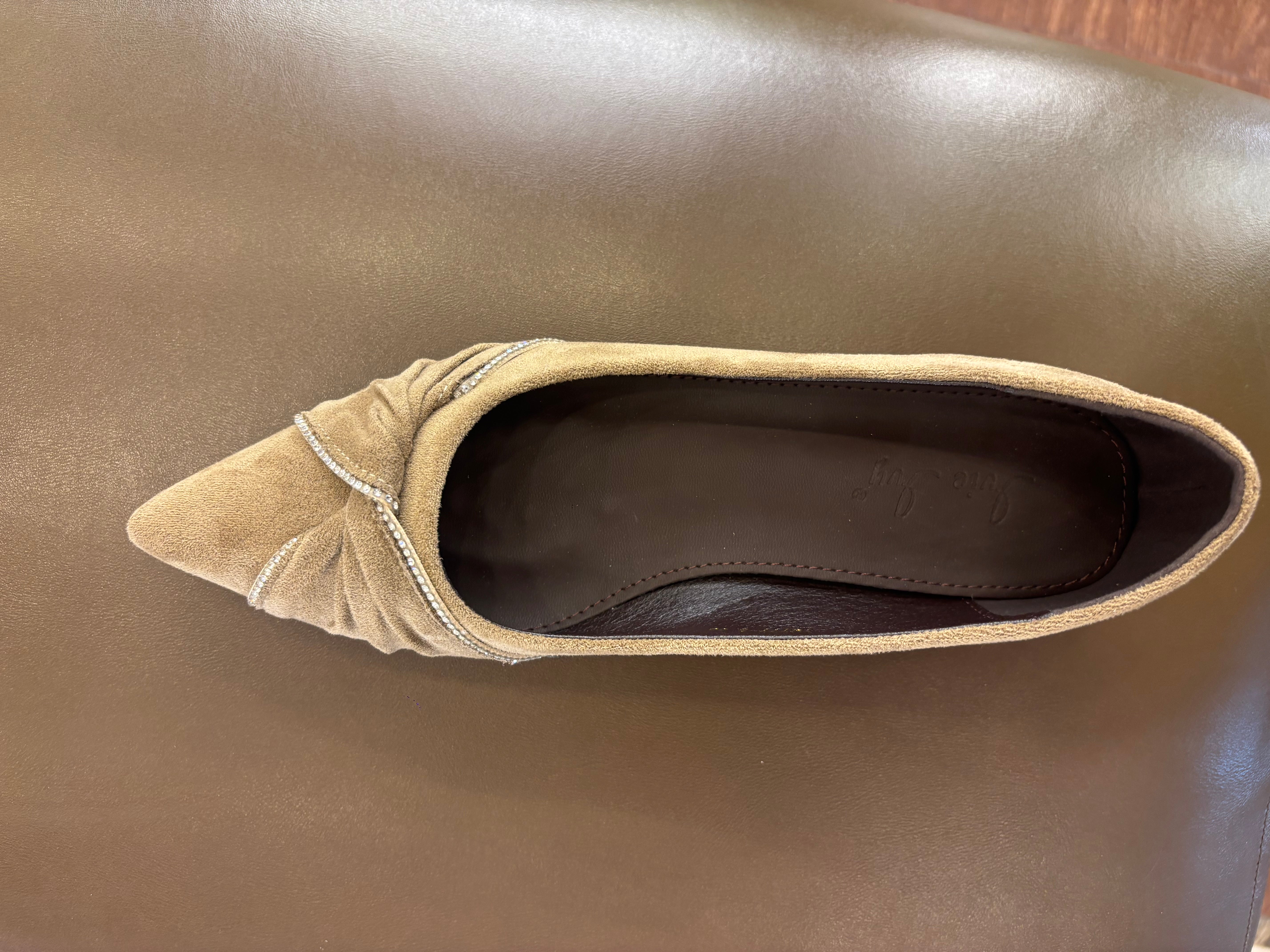 Sloane Wedge Suede Swirl Ballerinas