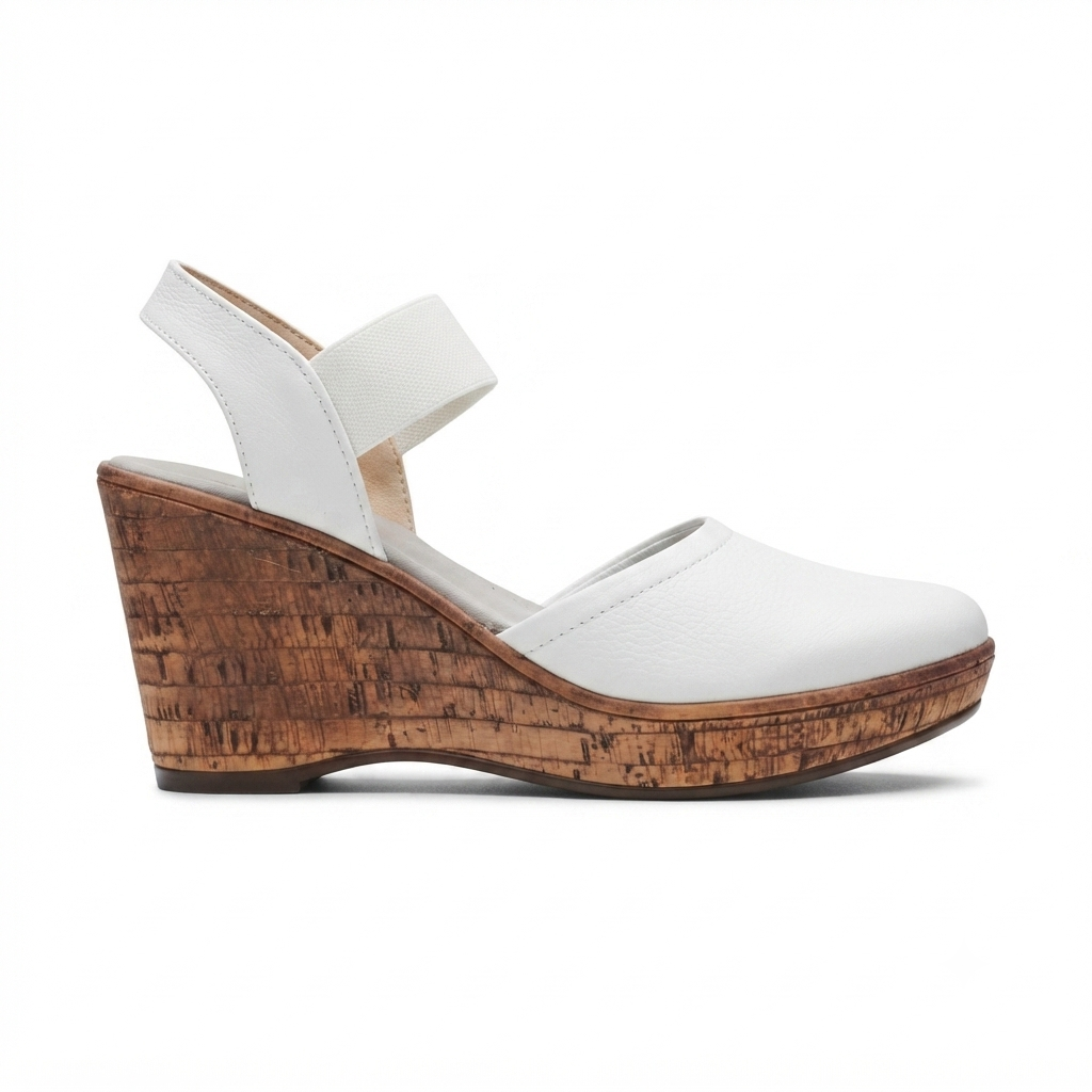 Jess Leather Platform Wedge Heel Sandals