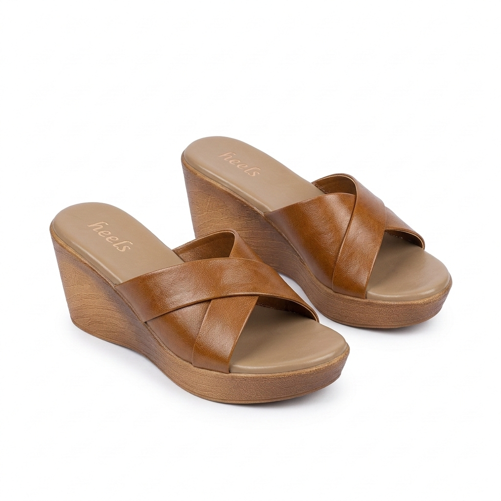 Lea Lightweight Peep Toe Wedge Platform Heels