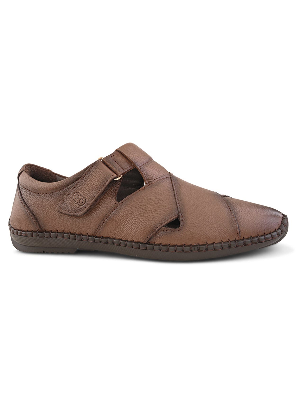 Monarch Brown Leather Sandals - The Heels India