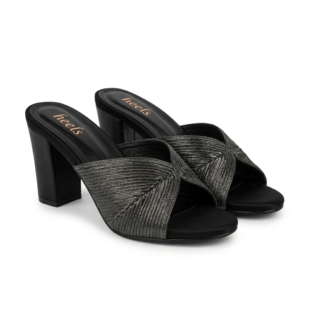 Jenny Fancy Peep Toe Block Heels