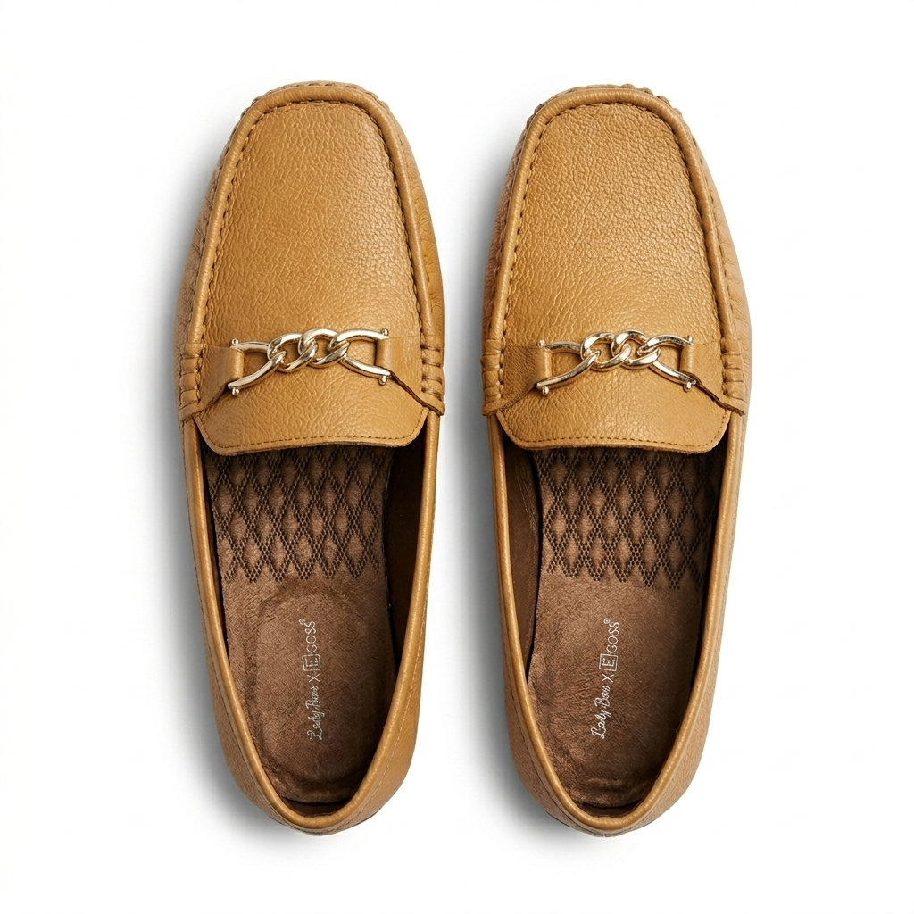 Kia Buckled Leather Memory Cushion Loafers