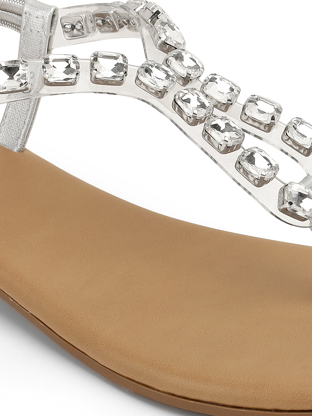 Bella Cushioned Comfort Back Elastic Embellished Sandals