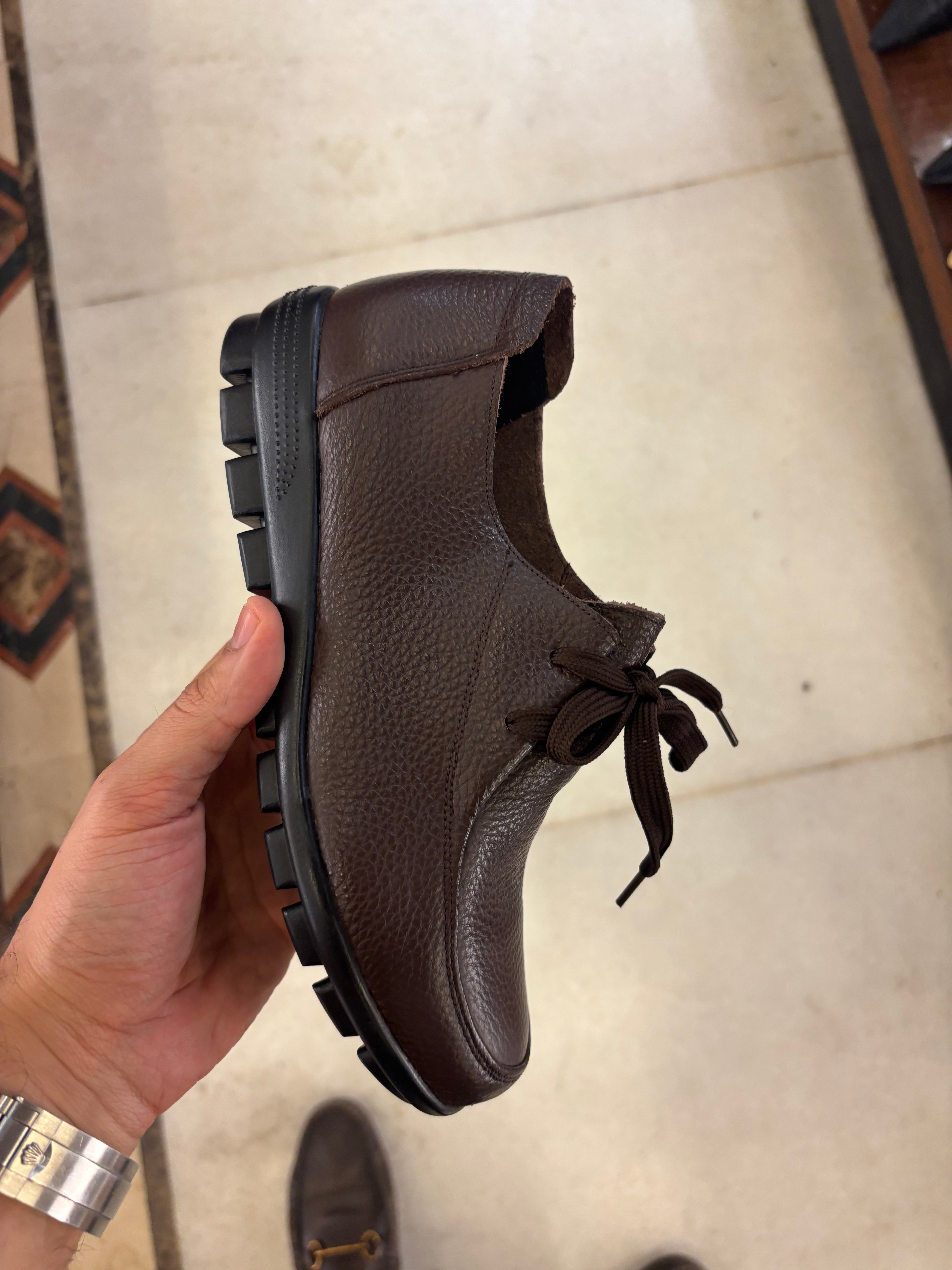 Arianna Casual Leather Lace Up Derby Shoes