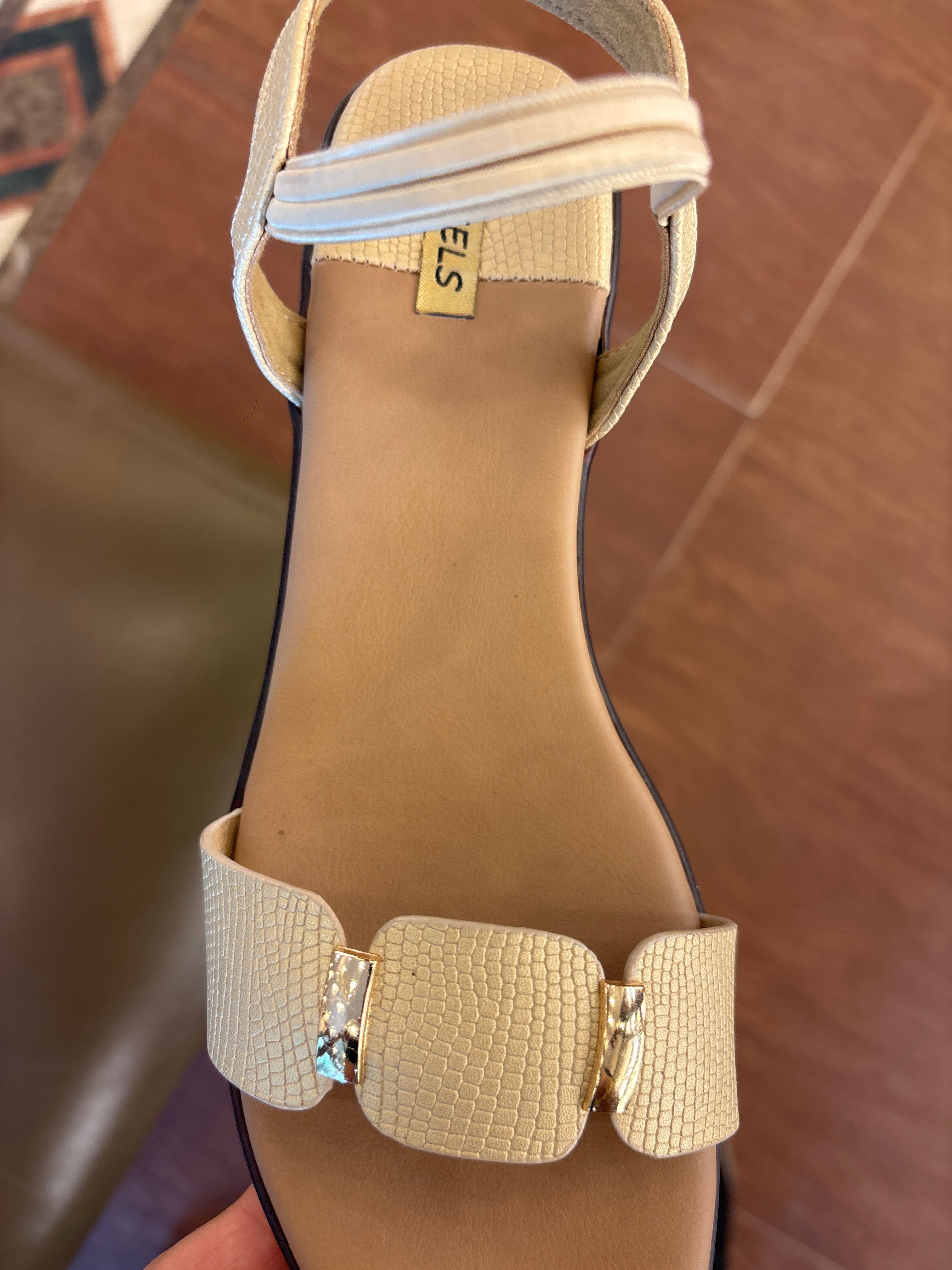 Audrey Back Elastic Strap Wedge Heel Sandals - The Heels India