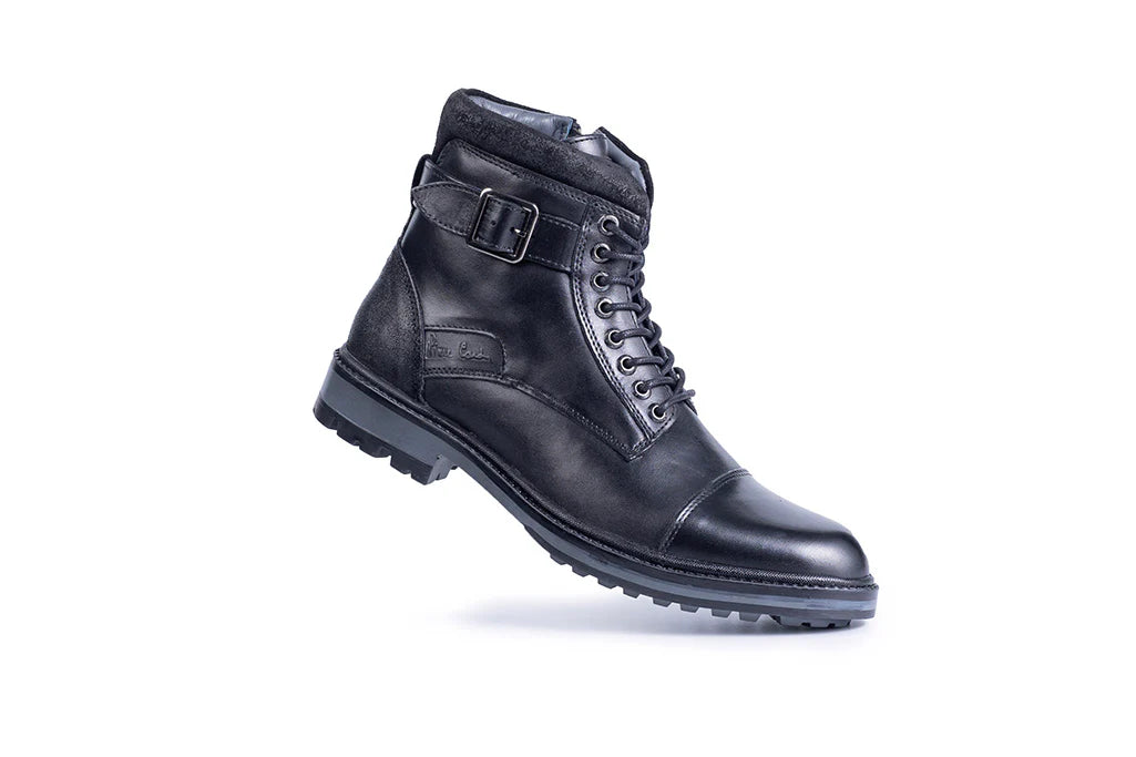 Hudson Leather Lace Up Boots - The Heels India