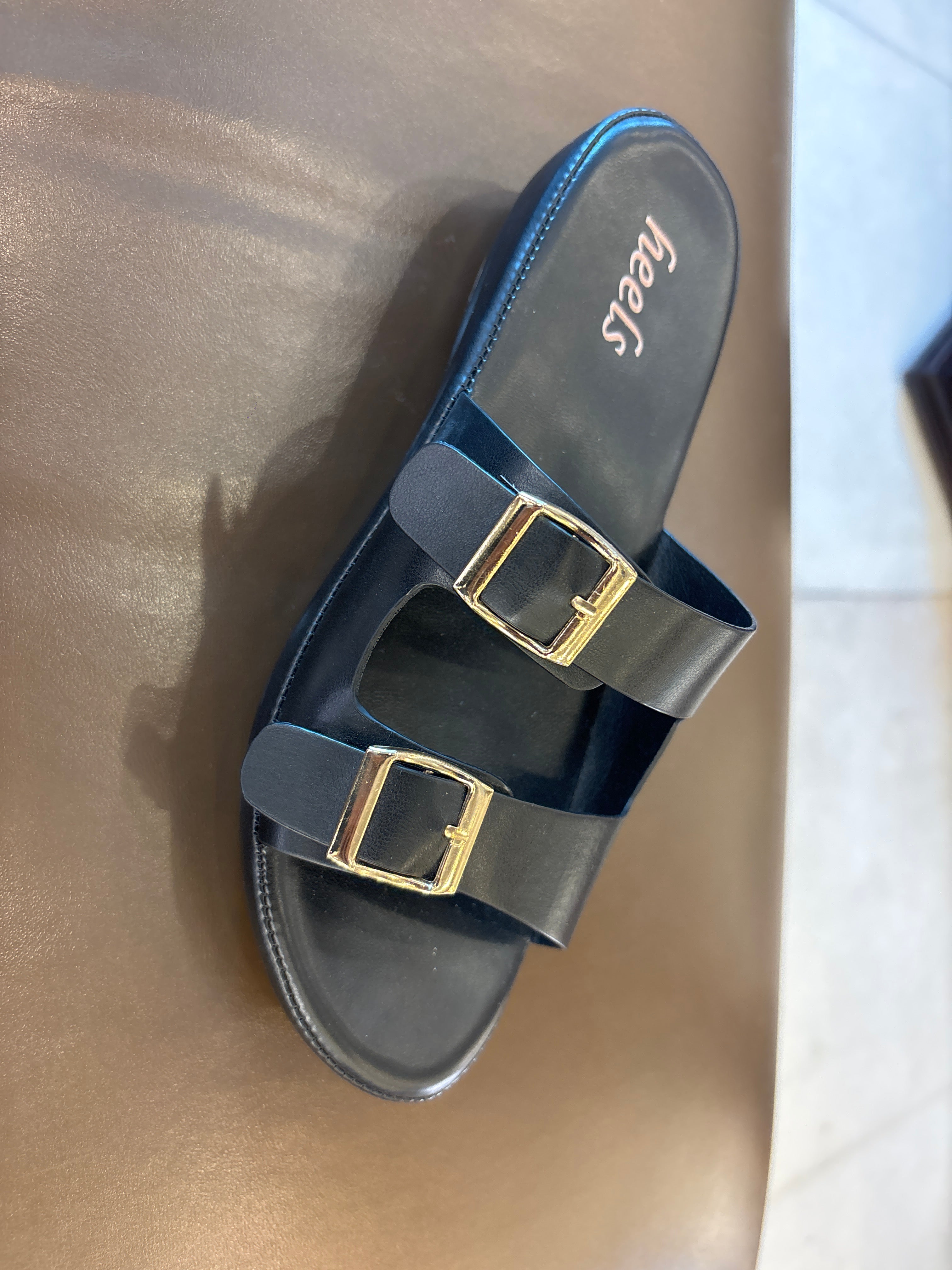 Zoe Double Strap Cushioned Sliders - The Heels India