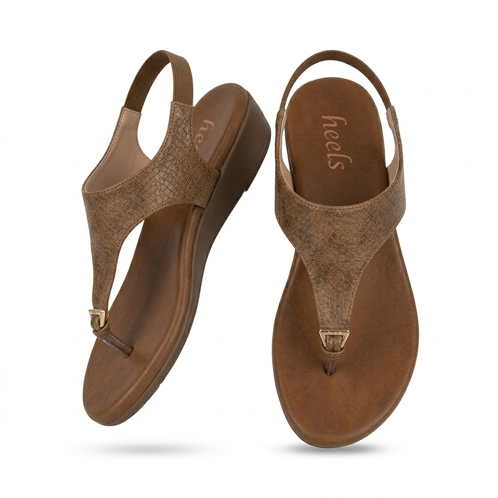 Erica Cushioned Comfort Back Elastic Sandals - The Heels India