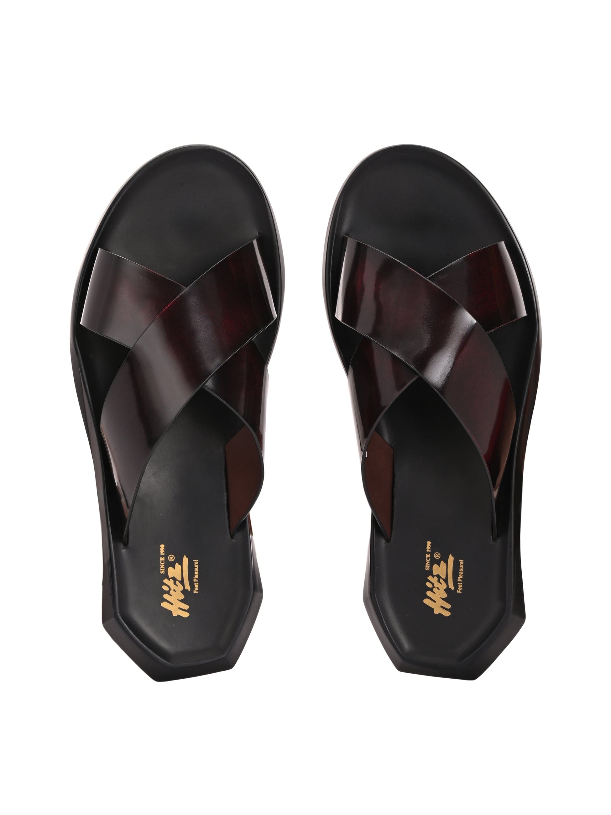 Rocha Cross Leather Slippers