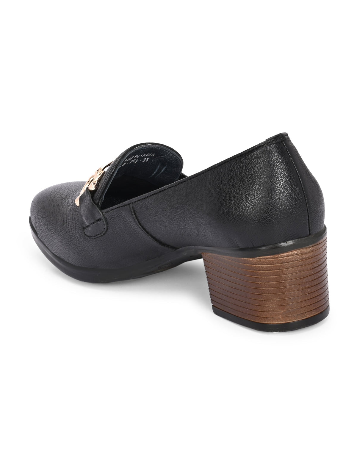 Crete Block Heel Leather Ballerinas