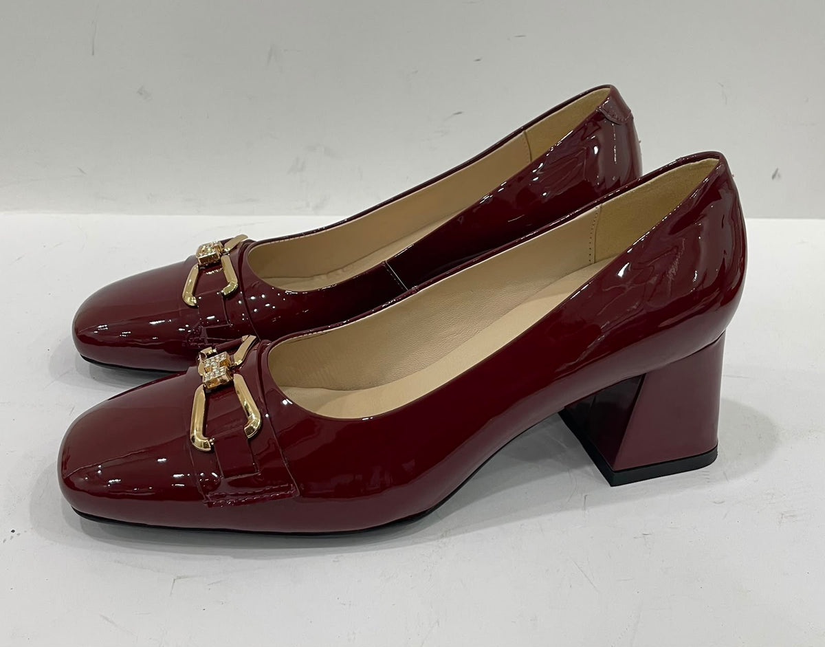 ZEAL Premium Patent Leather Block Heels - The Heels India