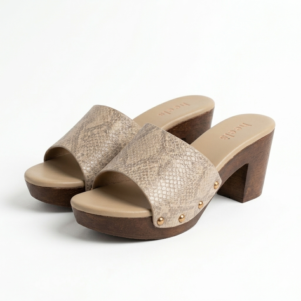 Julia Platform Peep Toe Block Heels