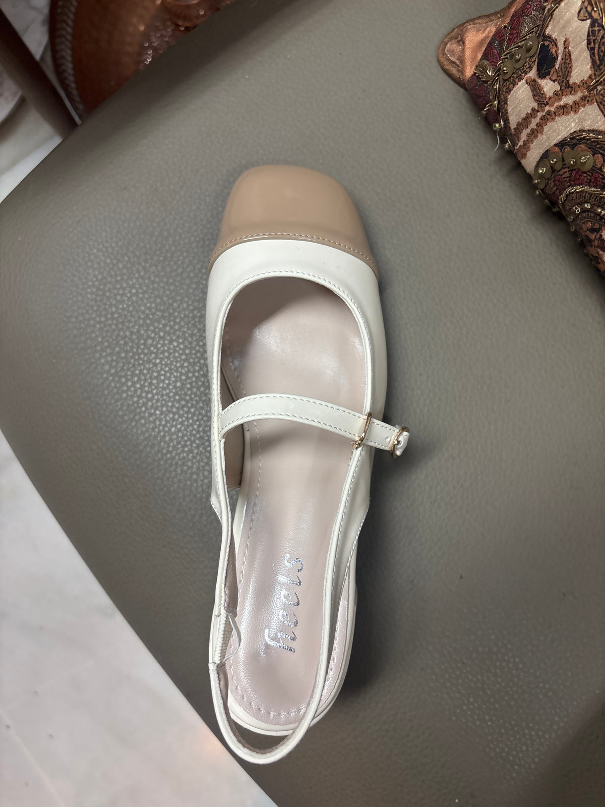 June Patent Mary Jane Block Heels