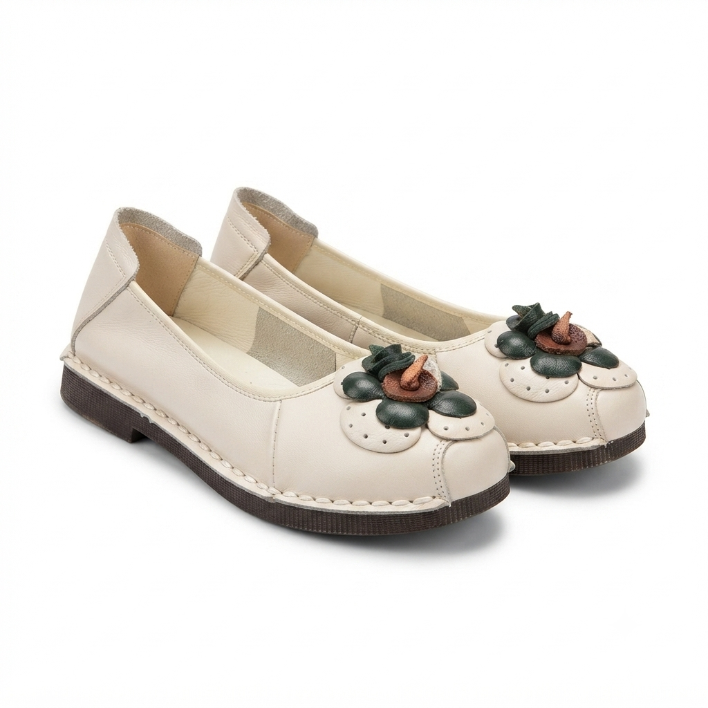 Flora 3.0 Premium Leather Cushioned Ballerinas