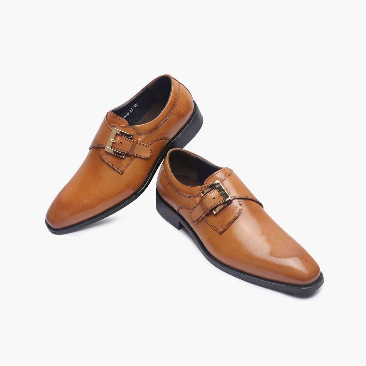 Lorelei Buckle Leather Monk Strap