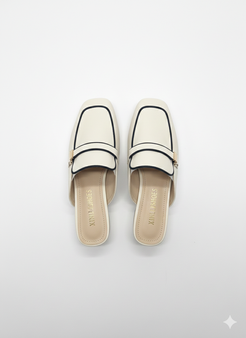 Antoine Premium Back Open Block Heel Mules - The Heels India