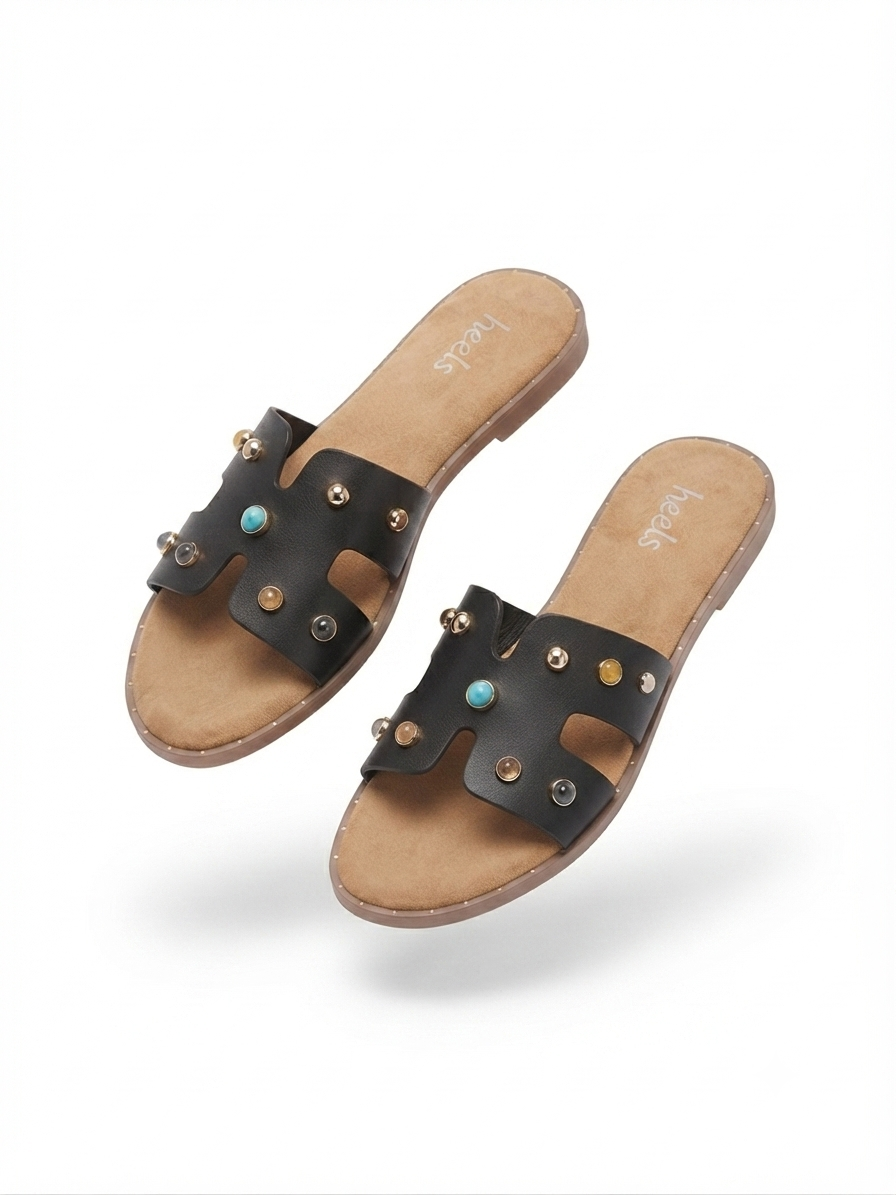 Alor Studded Embellished Summer Sliders