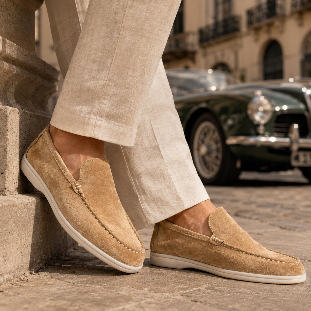 Alonso Premium Suede Leather Slip-On Loafers