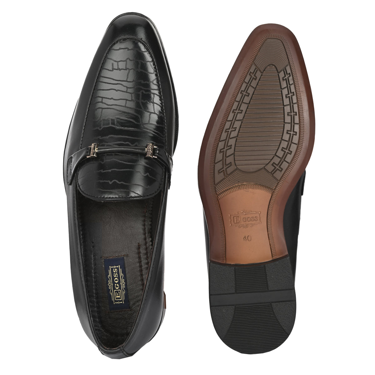 Martial Leather Buckled Formal Moccasins