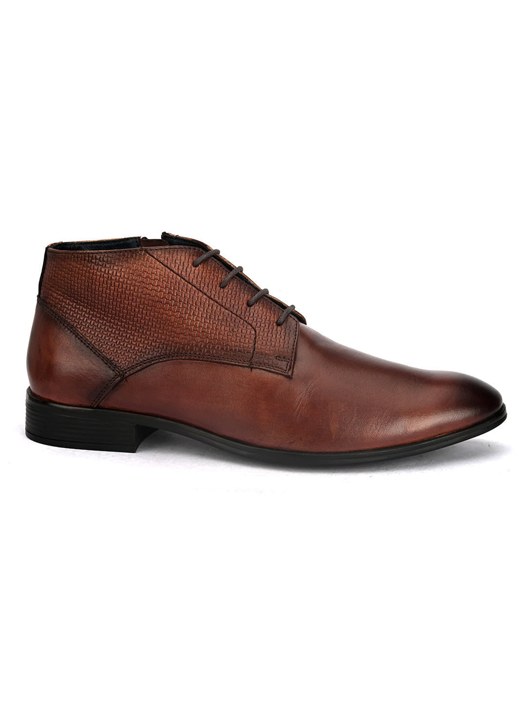 Fernandez Leather Side Zip Formal Chukka Boots