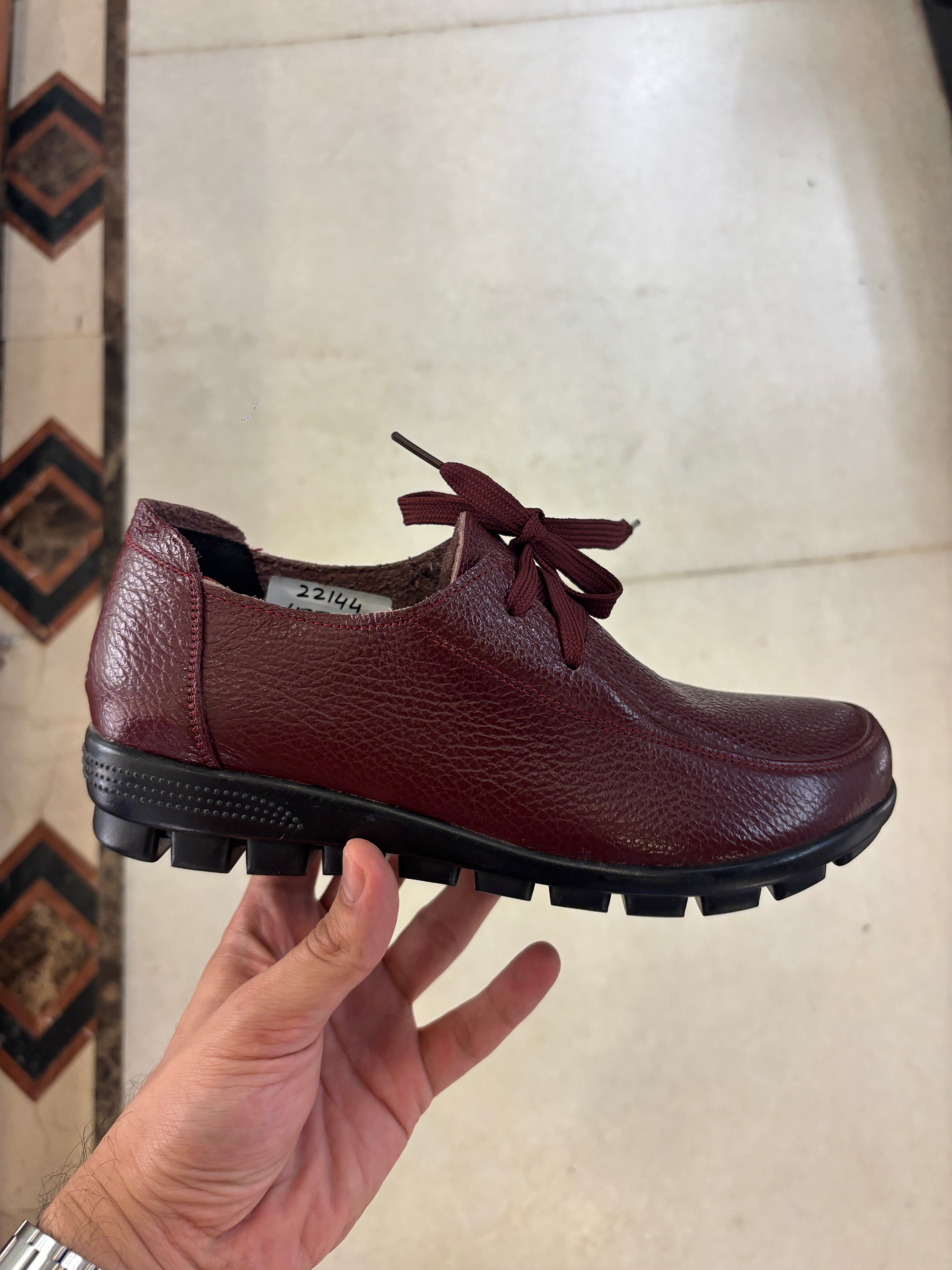 Arianna Casual Leather Lace Up Derby Shoes