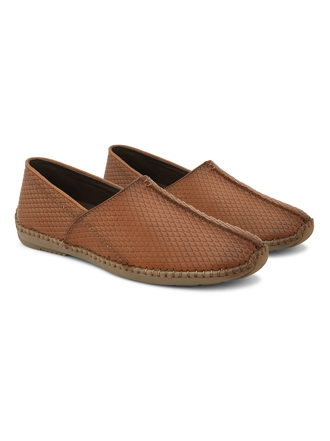Regent Tan Leather Mojaris - The Heels India