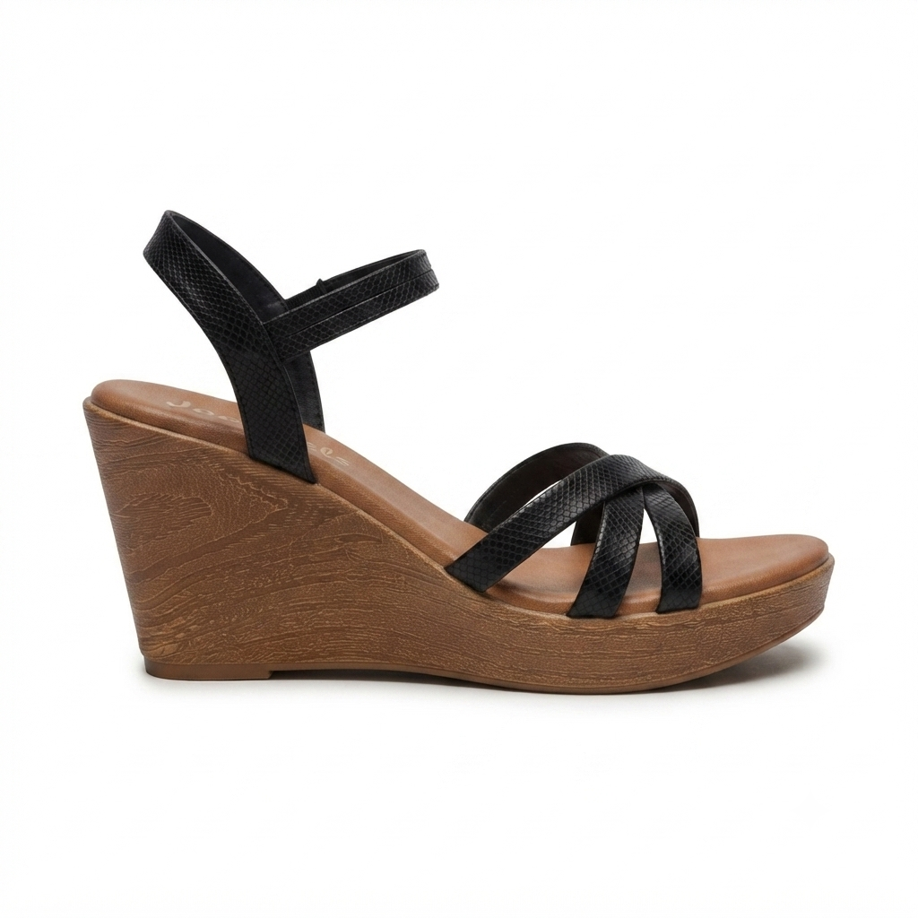 Lea Lightweight Peep Toe Wedge Platform Sandals