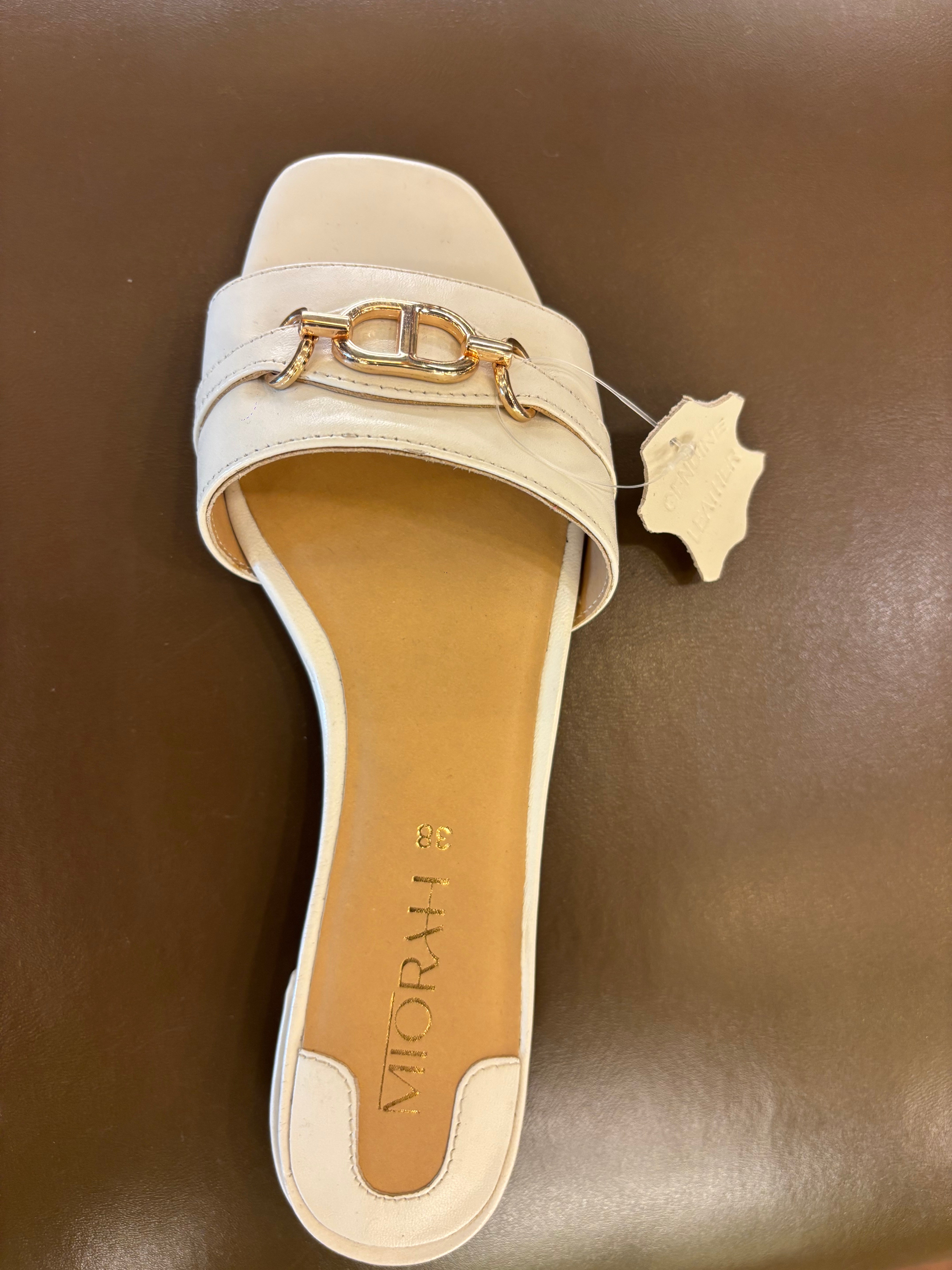 Sloane Premium Leather Cushioned Summer Sliders