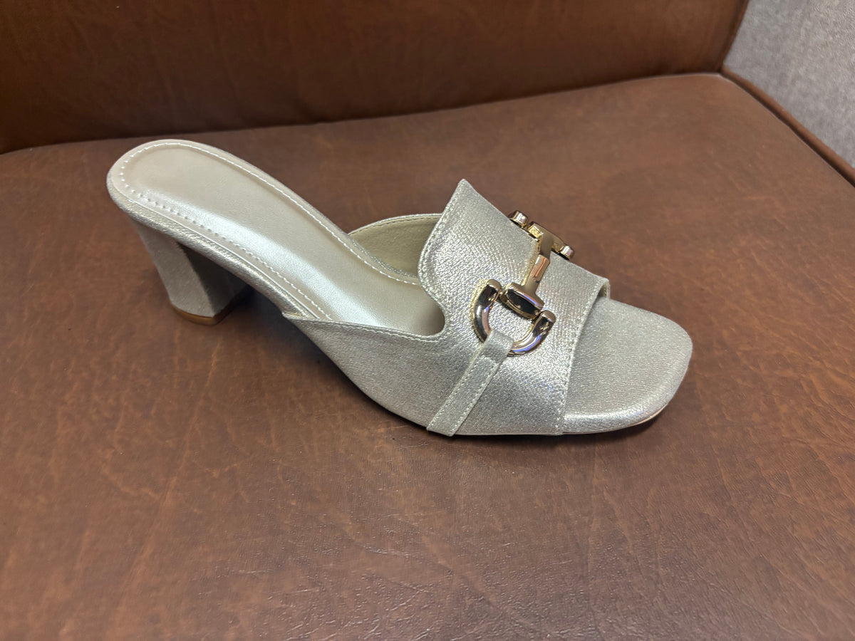 Kiara Slip On Block Heel Mules