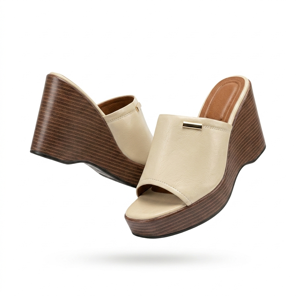 Berlin Platform Peep Toe Wedge Heels